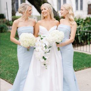 AMSALE Ice Blue Bridesmaids Dress